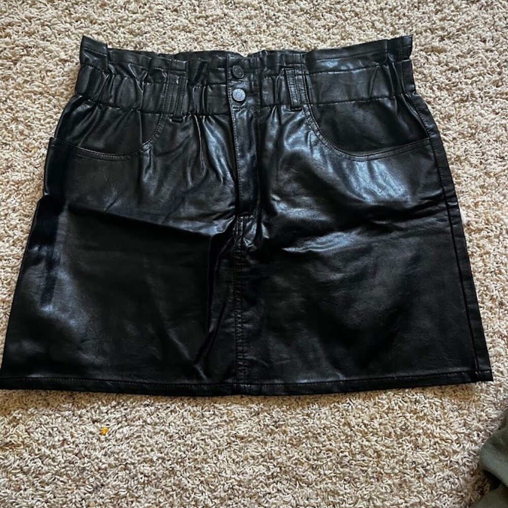 Faux Leather Mini Skirt
